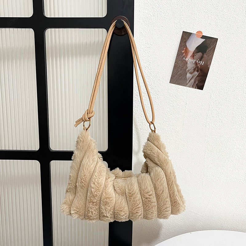 Plush Textured Handbag