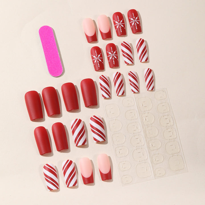 Festive Winter-Themed Nail Art Extensions Kalsten