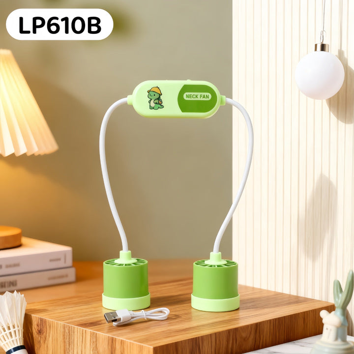Ladies Portable Neck Fan with Flexible Hose Design Kalsten