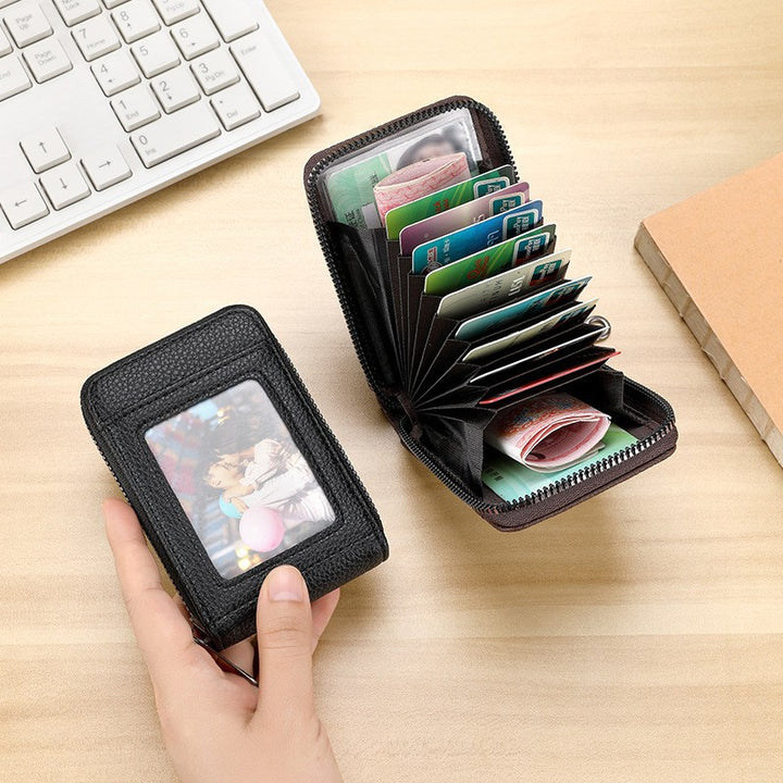 Premium Leather Zippered Cardholder