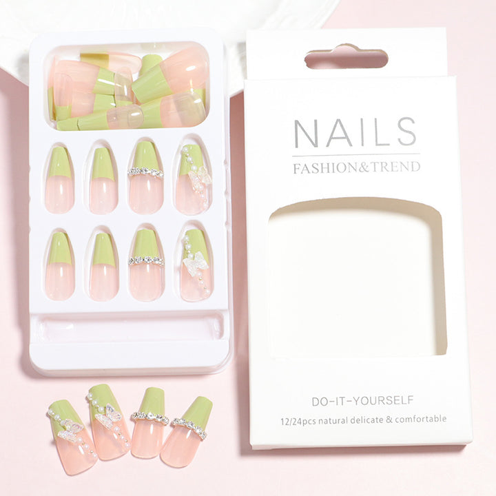 Decorative Press-On Nail Set with 3D Accents Kalsten