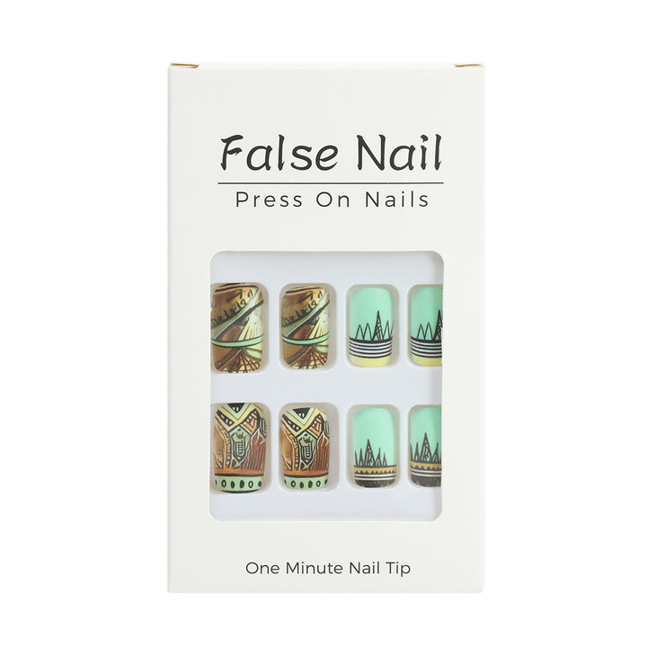 Artificial nails with creative ethnic design Kalsten