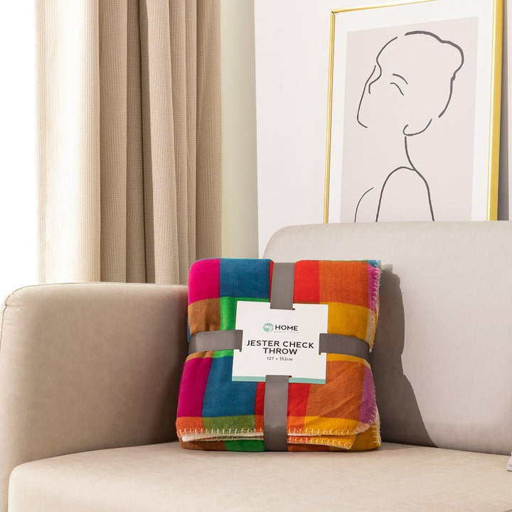 Colorful Patterned Throw Blanket