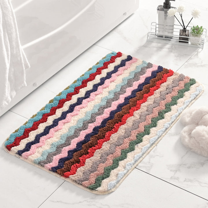 Fringed Chevron Bath Mat Kalsten