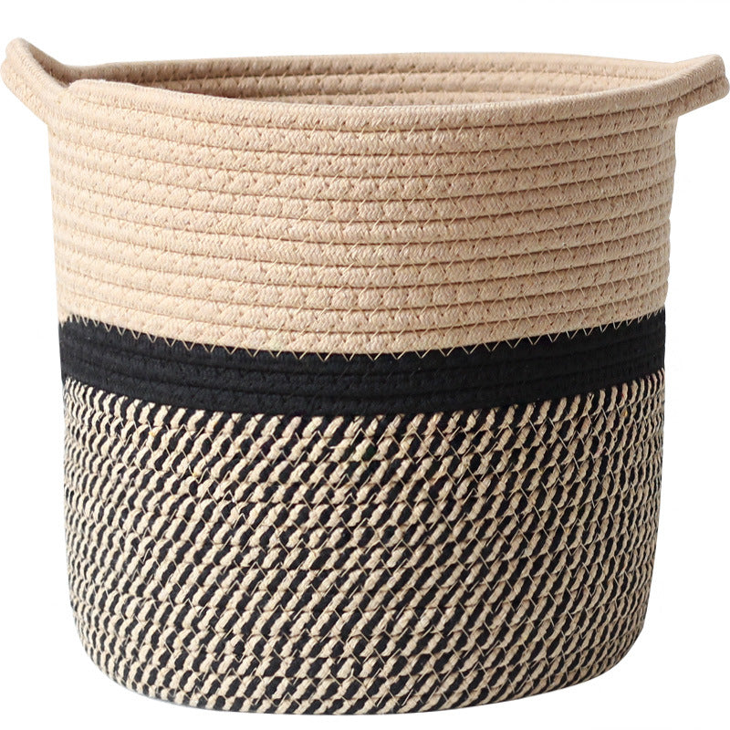 Decorative laundry basket made of woven material Kalsten