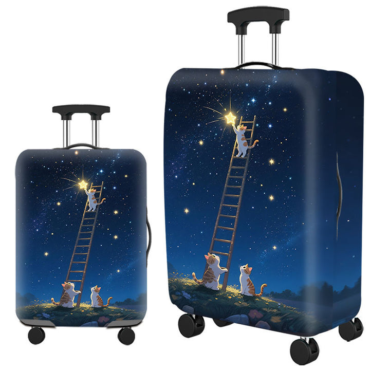Tropical Leaf Print Hard Shell Luggage Kalsten