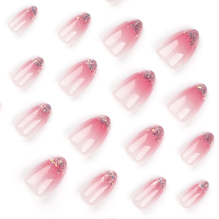 Glittering nail art with ombre effect Kalsten