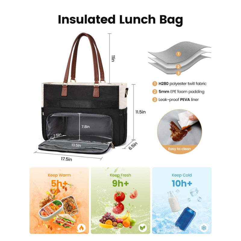 Insulated Multi-Compartment Lunch Tote Kalsten