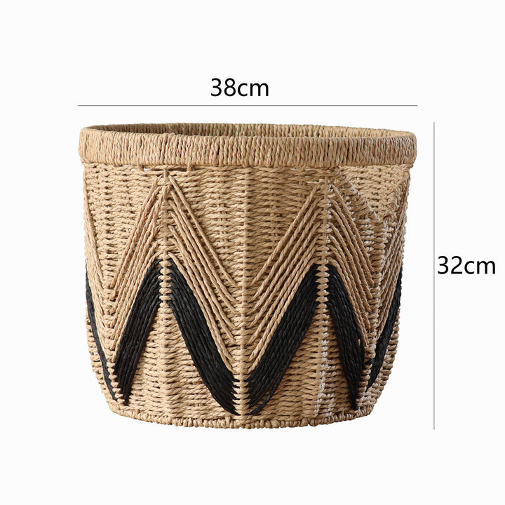 Decorative basket with graphic pattern Kalsten