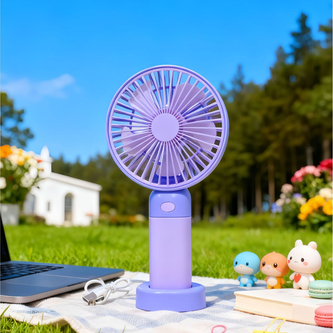 Women's portable mini fan with flexible tilt and powerful battery Kalsten