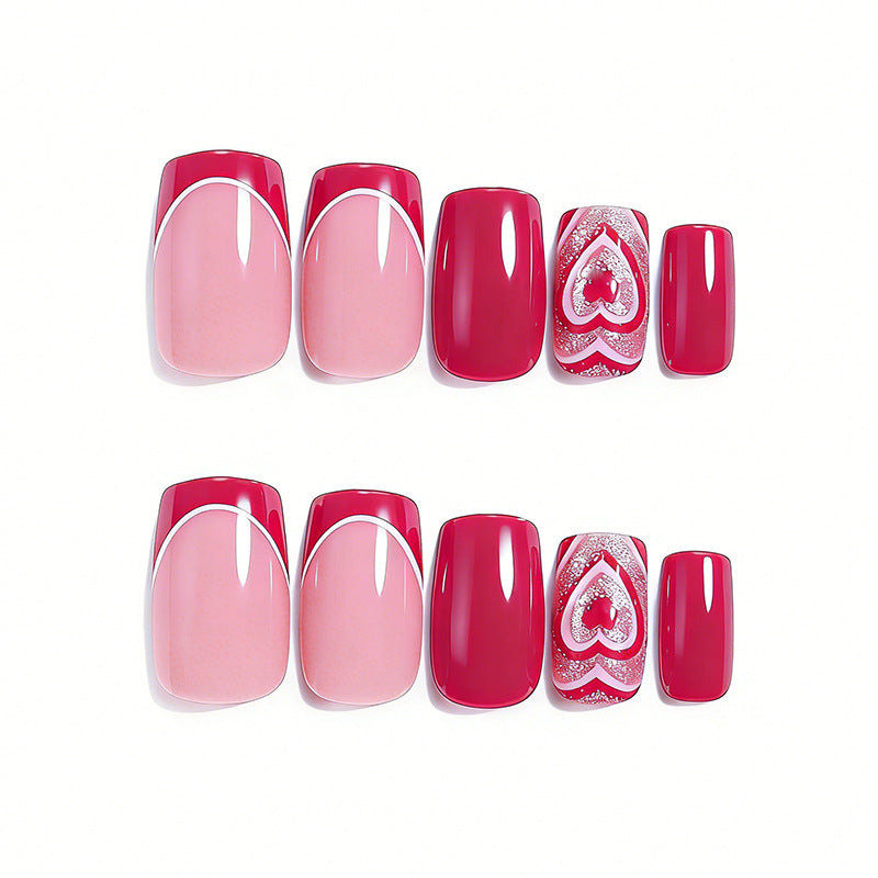 Heart-Embellished Nail Art Kalsten
