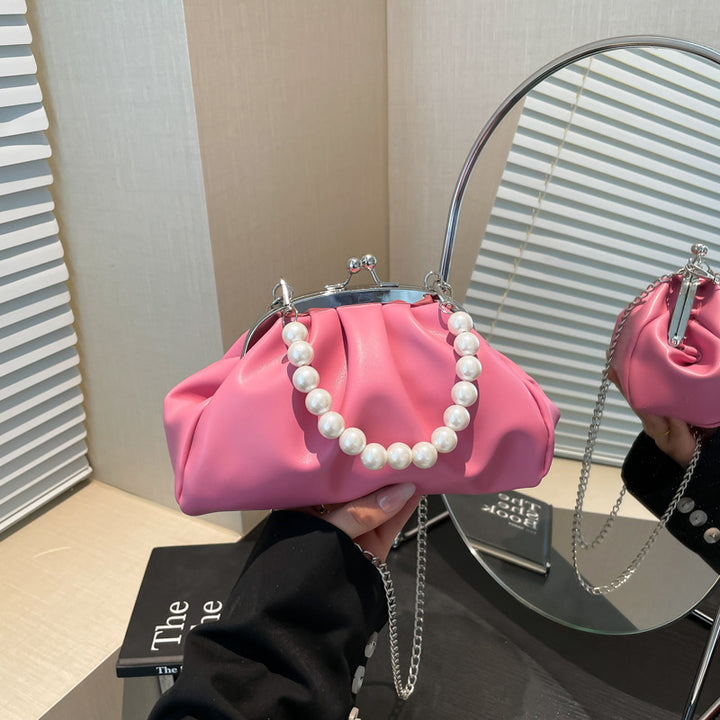 Elegant Pearled Clutch Handbag