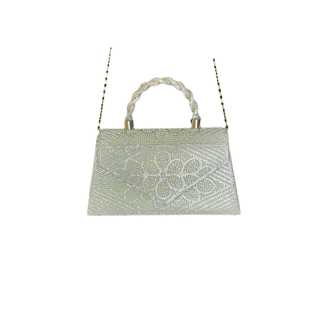 Rhinestone-Embellished Evening Handbag