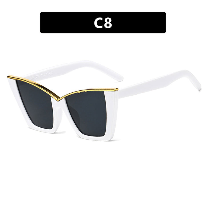 Women extravagant sunglasses with unique design and golden accents Kalsten
