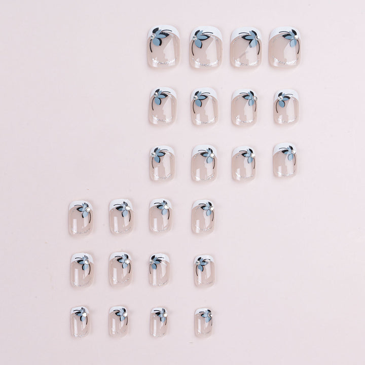 Floral-Embellished Press-On Nails