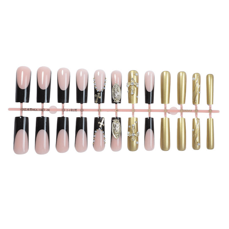 Acrylic nail set with elegant accents and stylish decorations Kalsten
