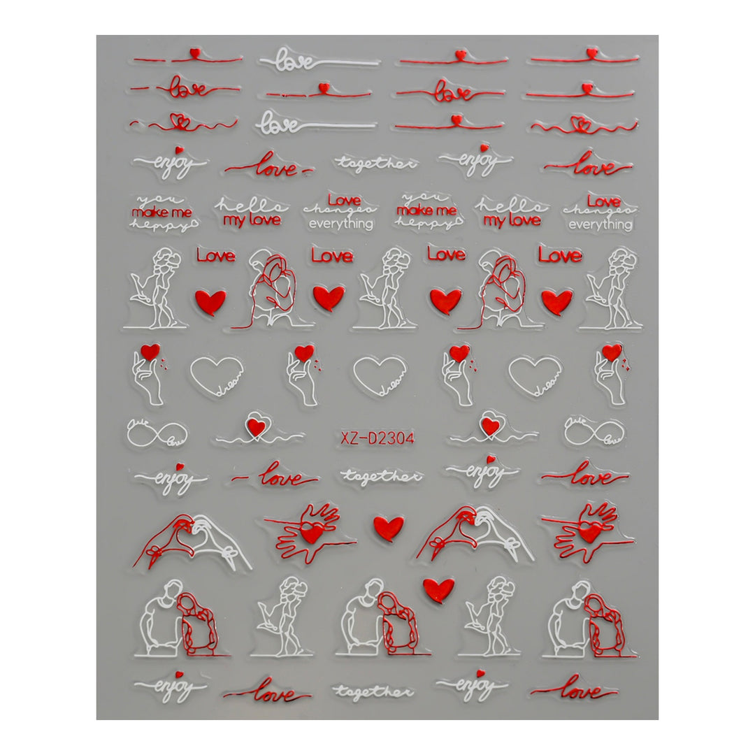 Cute Love-Themed Nail Art Charms