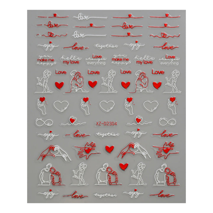 Cute Love-Themed Nail Art Charms