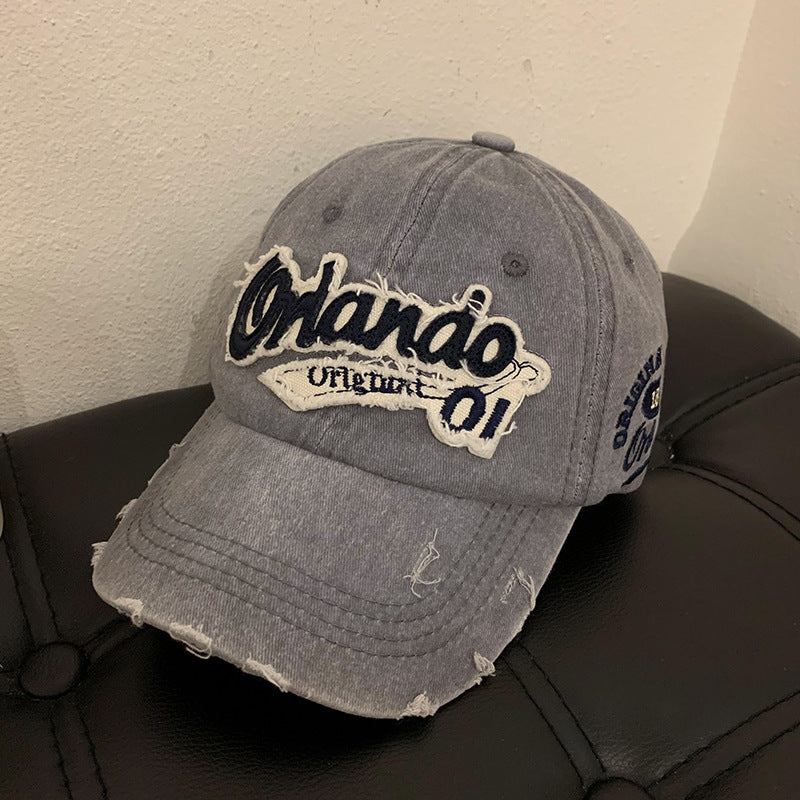 Women's Distressed Vintage Embroidered Baseball Cap Kalsten