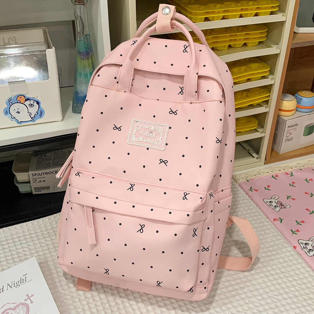 Stylish Dot-Printed Backpack Kalsten