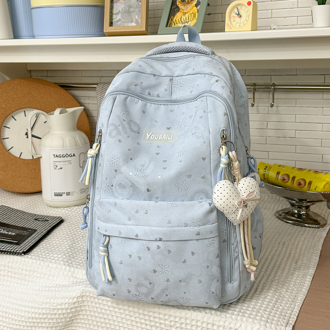 Stylish Floral-Embossed Backpack Kalsten