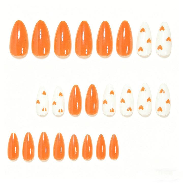 Stylish Heart-Embellished Press-On Nail Art Kalsten