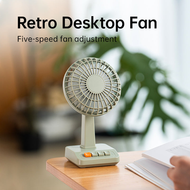Unisex nan portable rechargeable ergonomic desk fan with adjustable tilt and multi-speed controls Kalsten