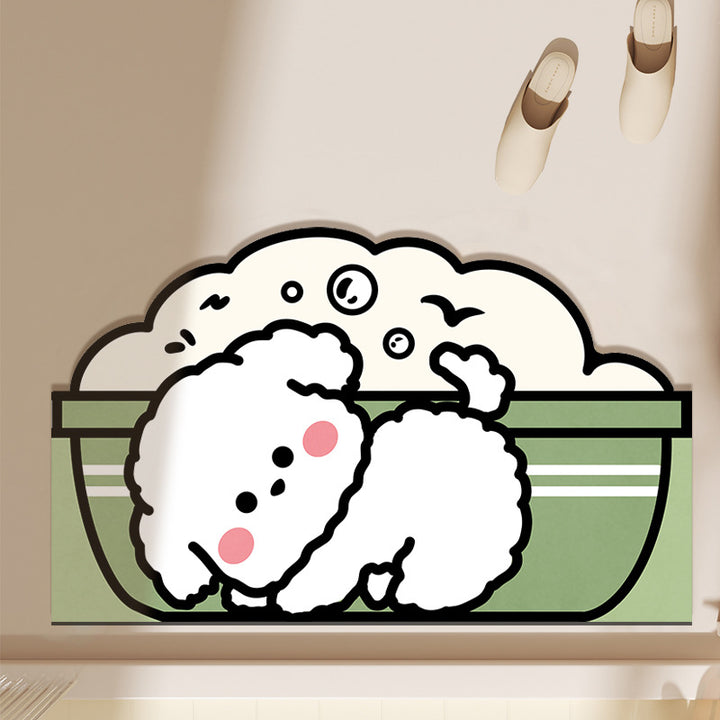 Playful Dog-Themed Mat