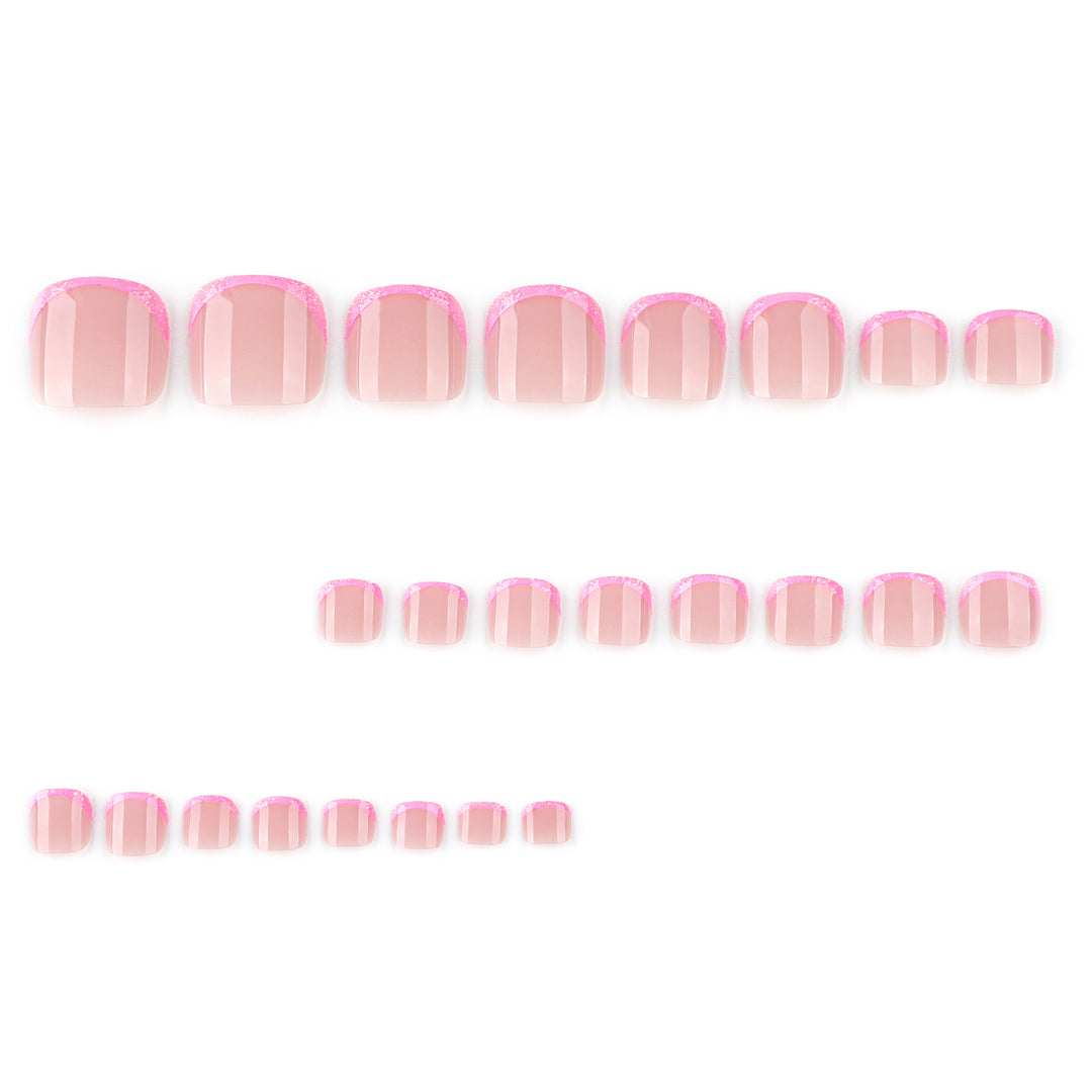 Artistic toenail art with glittering fringe Kalsten
