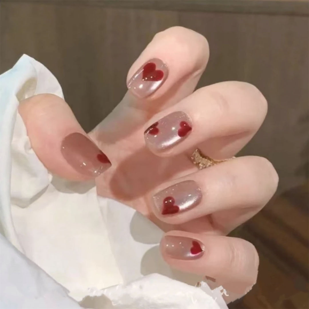 Heart-Design Press-On Nail Set