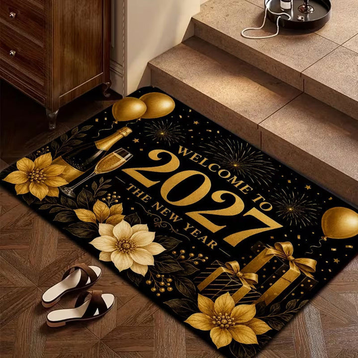 New Year Celebration Welcome Mat Kalsten