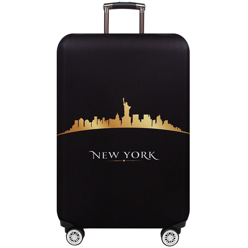 Women's hard-shell suitcase in elegant New York skyline design Kalsten