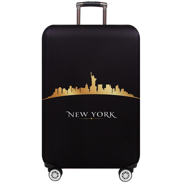 Women's hard-shell suitcase in elegant New York skyline design Kalsten