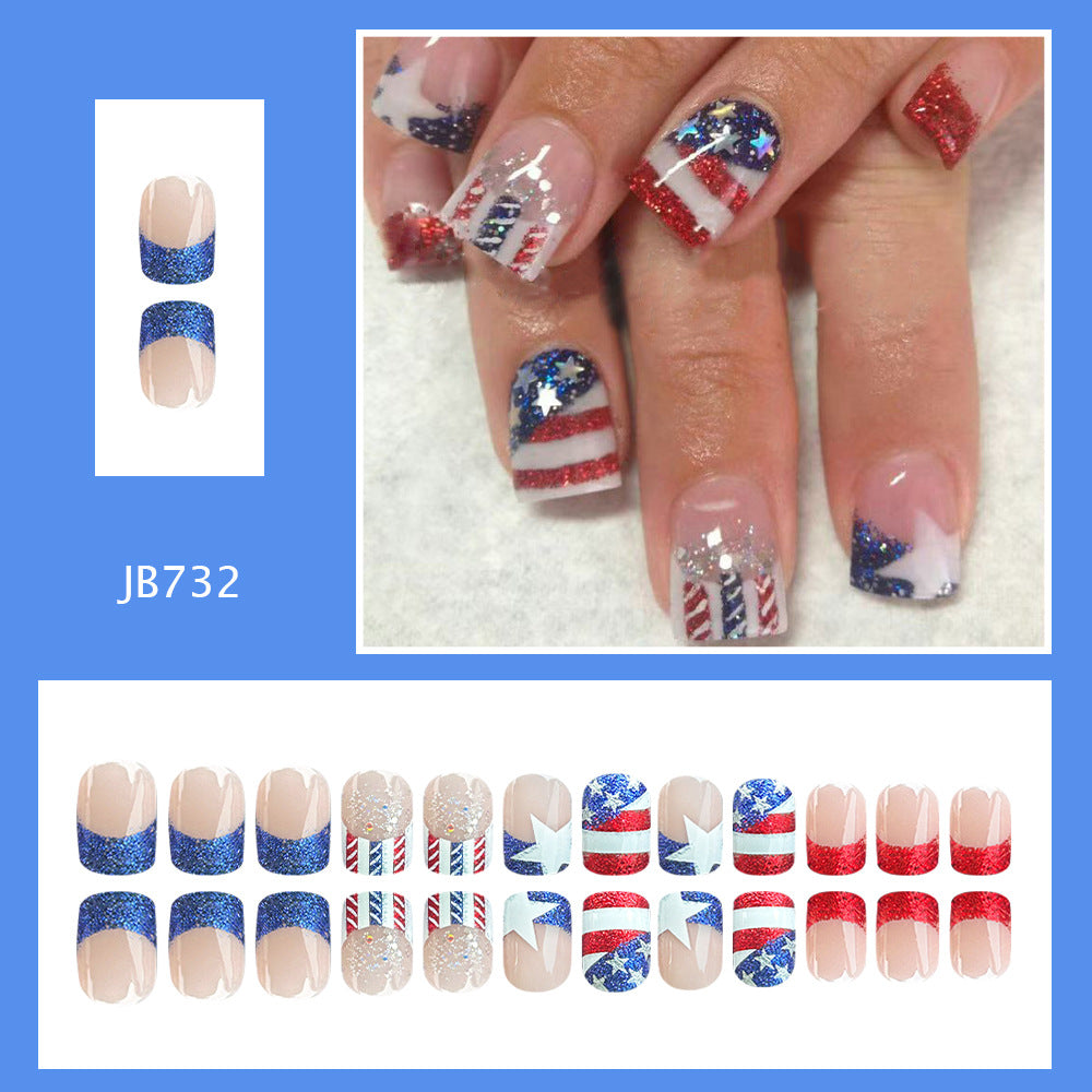 Patriotic Themed Press-On Nail Set Kalsten
