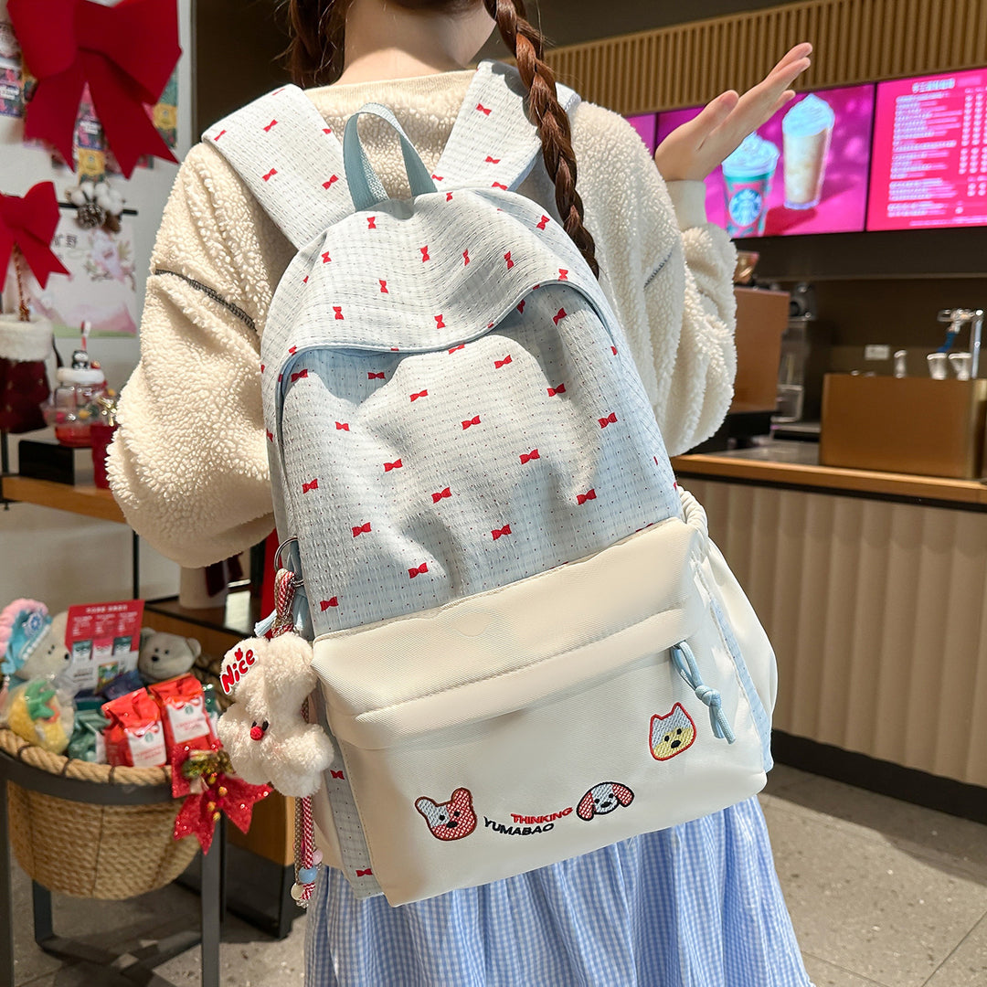Cute Bow-Embellished Backpack Kalsten