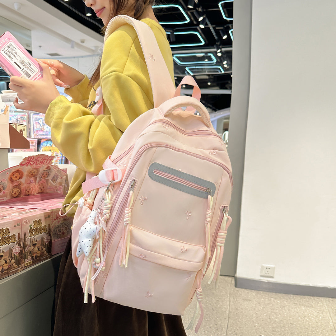 Decorative Floral Embroidered Backpack Kalsten