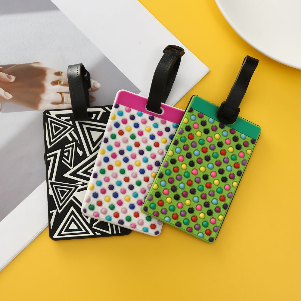 Unisex Luggage Tag with Modern Geometric Design Kalsten