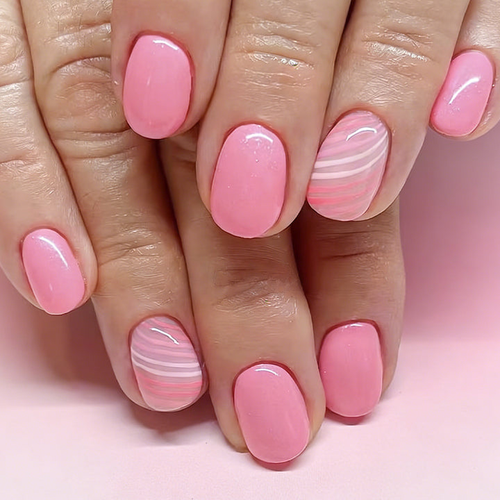 Artistic Pink Gel Nail Art Set Kalsten