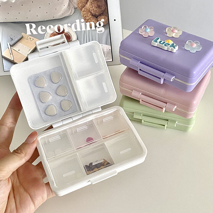Practical storage box with colorful flower appliqués Kalsten