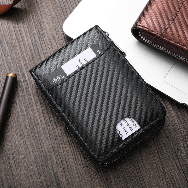 Carbon Fiber Zip-Around Wallet Kalsten