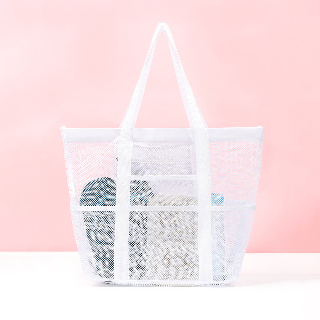 Spacious leisure beach bag made of mesh fabric Kalsten