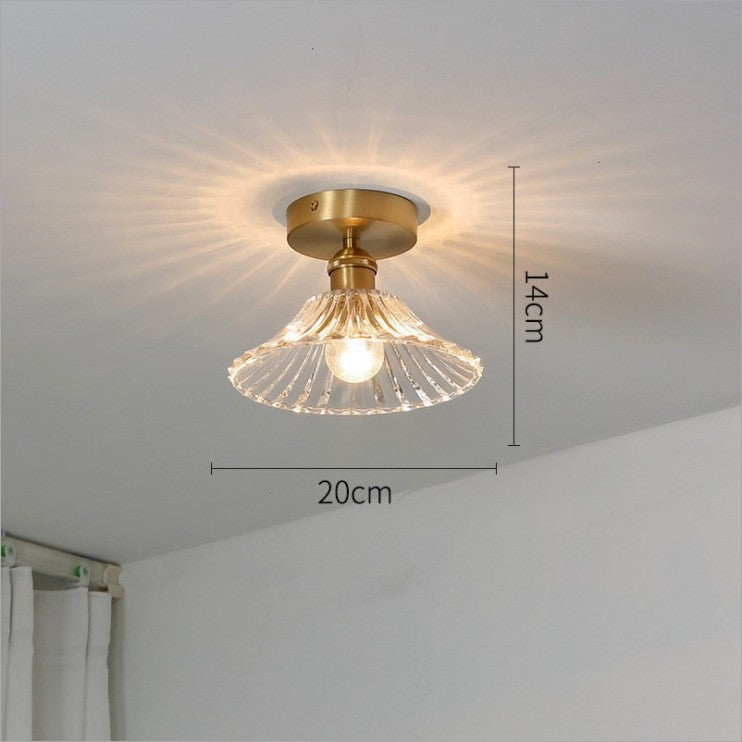 Elegant Glass Flush Mount Ceiling Light