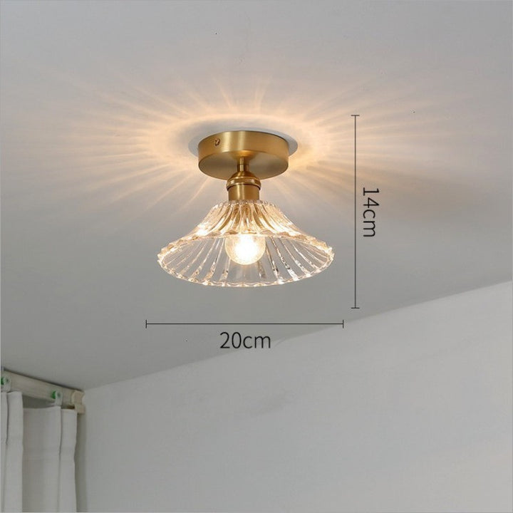 Elegant Glass Flush Mount Ceiling Light