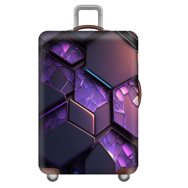 Unisex nan elastic suitcase cover with three-dimensional honeycomb pattern, shock-absorbing stretch protection cover for trolley with zipper Kalsten