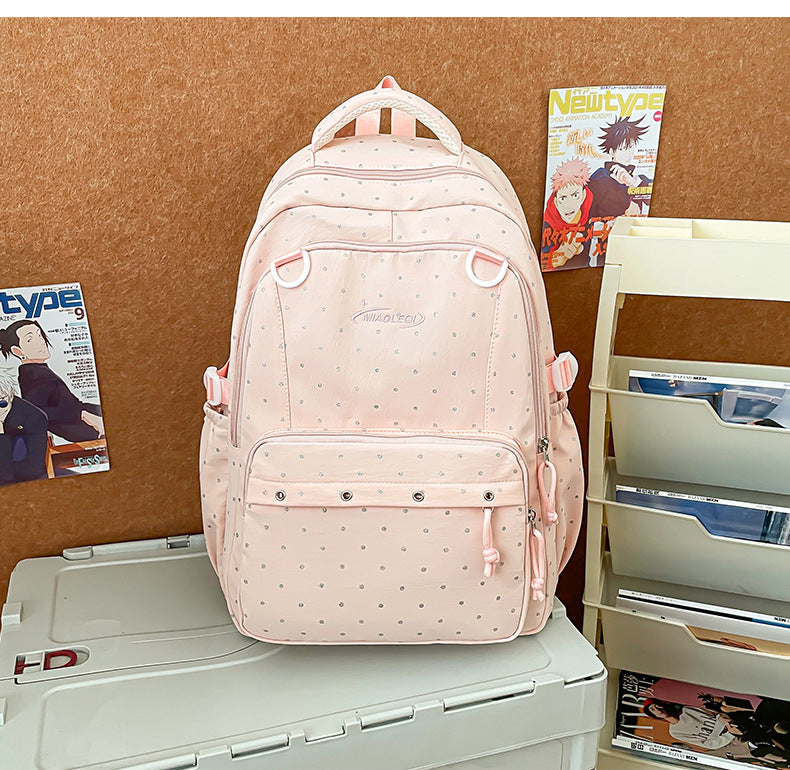 Stylish Multi-Pocket Backpack with Cute Accessories Kalsten