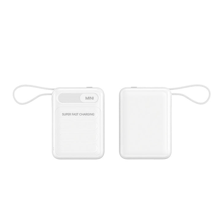 Portable power bank with integrated fast charging cables and digital charging status indicator Kalsten