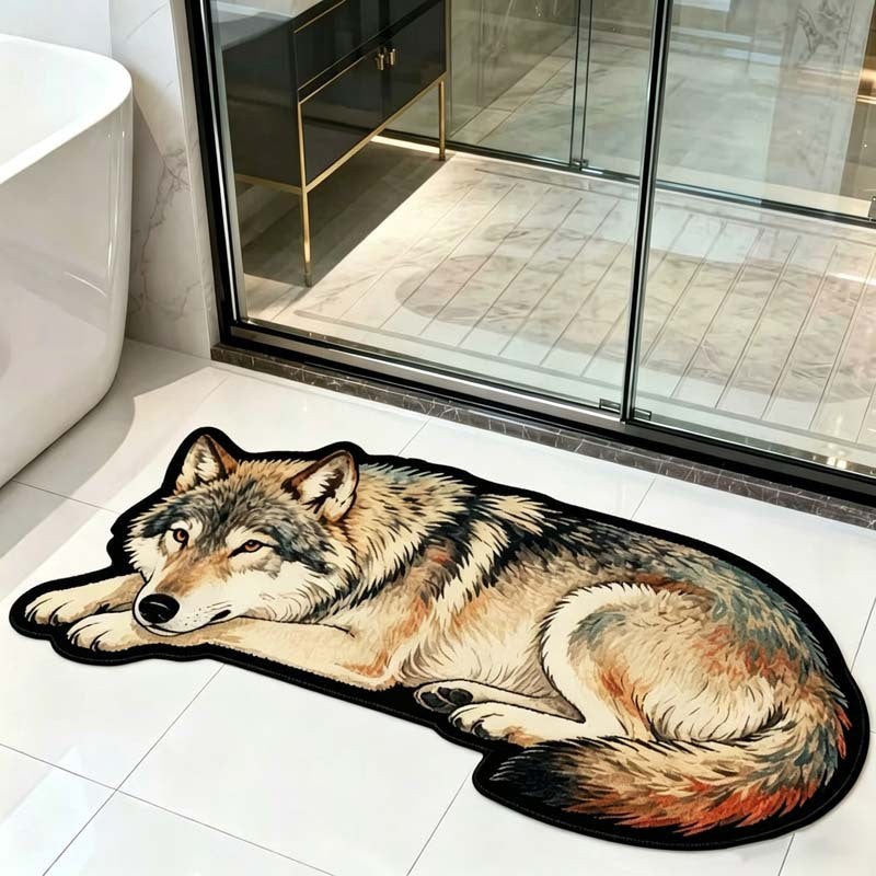 3D Panther-Themed Area Mat