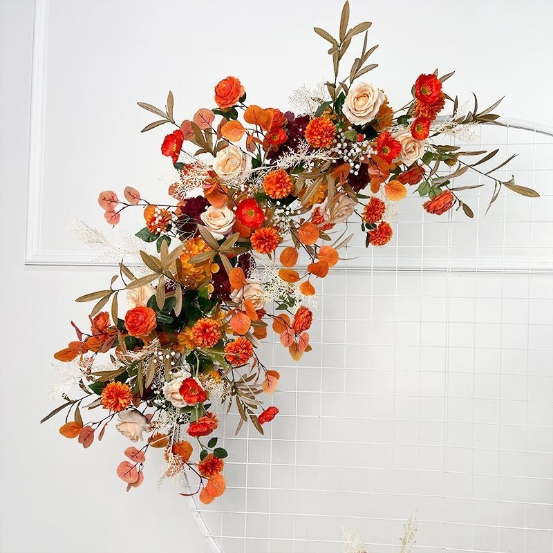 Autumn-Themed Decorative Floral Garland