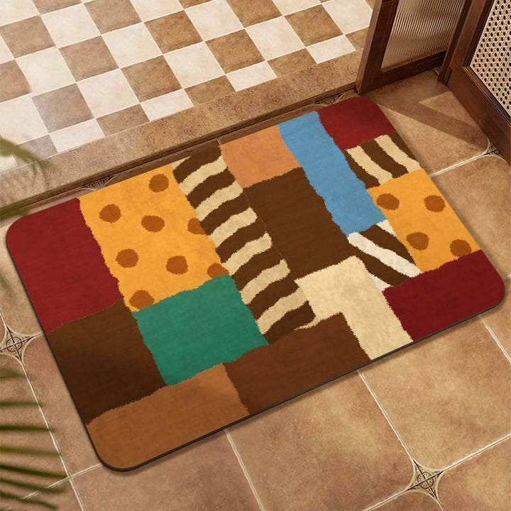 Abstract Patterned Memory Foam Bath Mat Kalsten