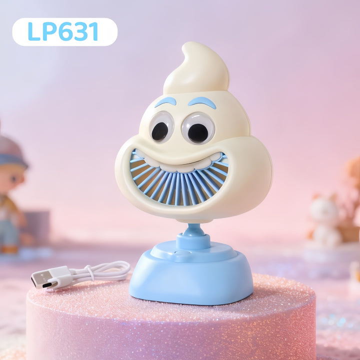 Ladies portable mini fan with friendly character design Kalsten